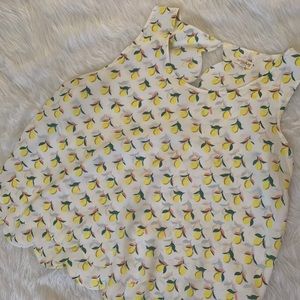 Lemon tank with scalloped detail